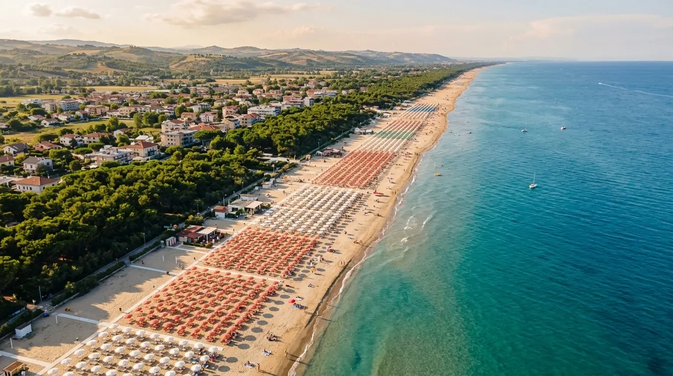 Veduta aerea del litorale adriatico abruzzese