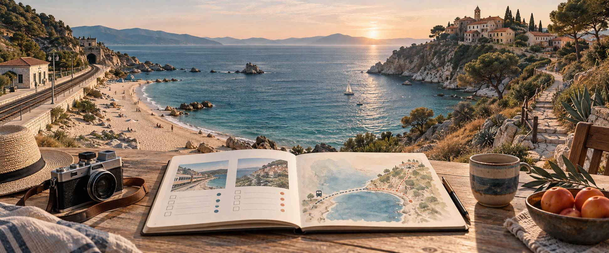 Illustration éditoriale du sujet : Deiva Marina, il gioiello incantevole tra terra e mare