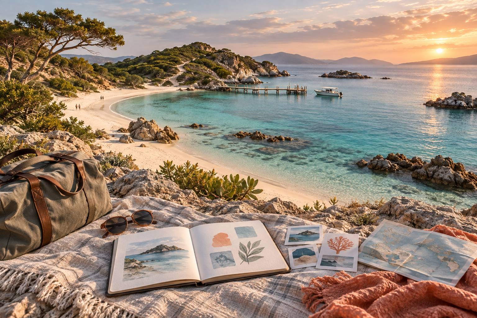 Illustration éditoriale du sujet : Fuga a Koh Lipe: l'isola paradisiaca con spiagge di sabbia bianca, acque cristalline e la tranquillità del viaggiare a piedi senza stress