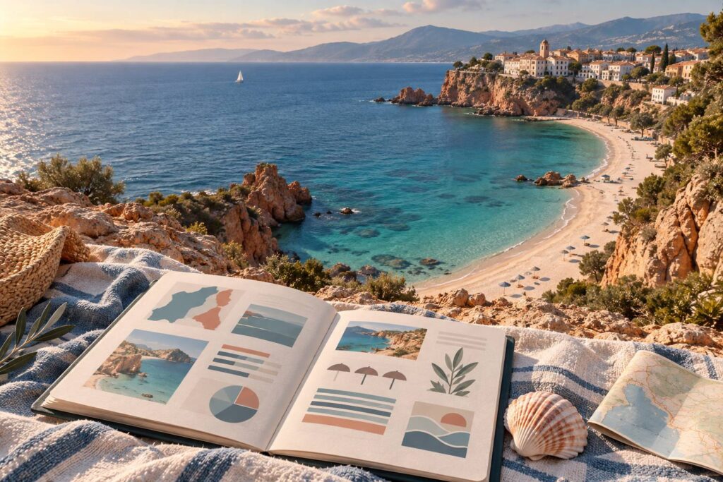 Illustration éditoriale du sujet : La Costa degli Dei: alla scoperta delle spiagge incantevoli e dei borghi più affascinanti della Calabria